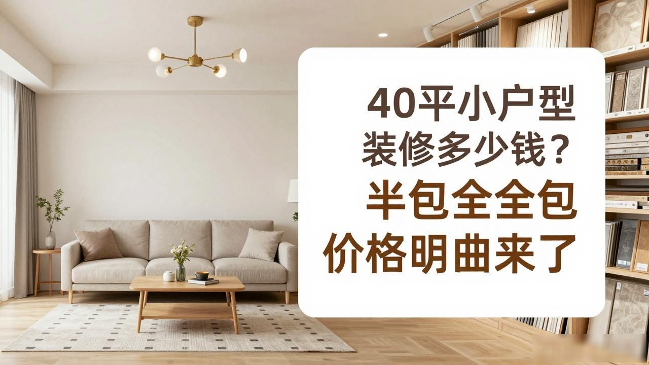 40平小户型装修多少钱?半包全包价格明细来了(图1)