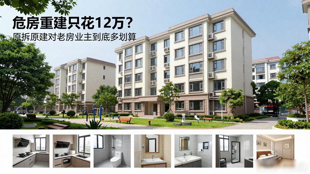 危房重建只花12万?原拆原建对老房业主到底多划算(图1)