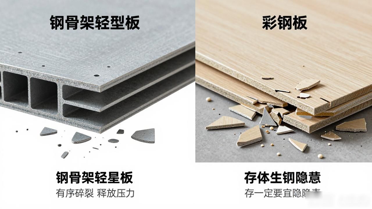 二手彩钢夹芯板设备值不值?对比钢骨架轻型板,选材省钱攻略(图1)