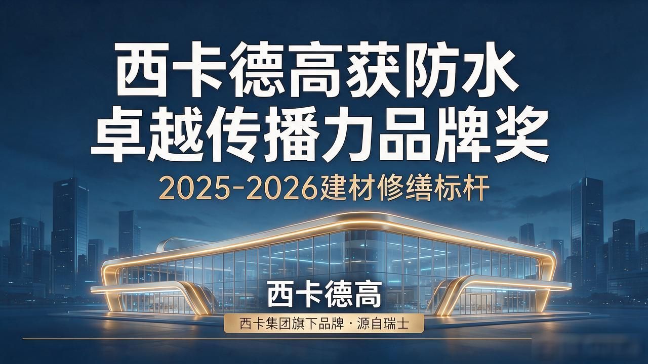 西卡德高获防水卓越传播力品牌奖, 2025-2026建材修缮标杆(图1)