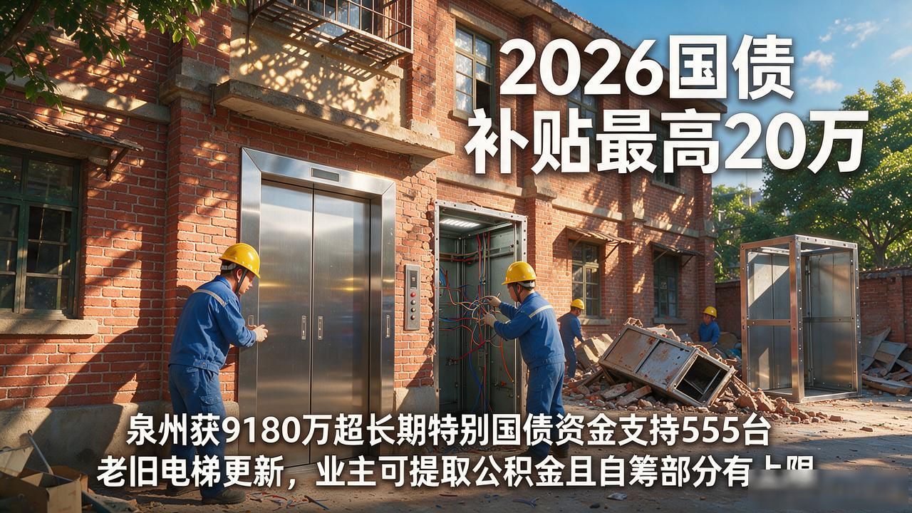 老楼加装电梯15年就换?先别急!2026国债补贴最高20万,看懂再签协议(图1)
