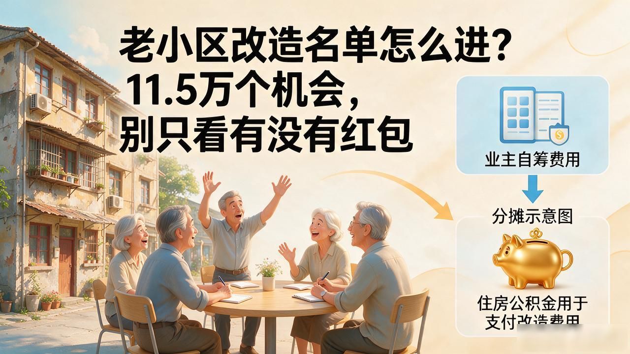老小区改造名单怎么进?11.5万个机会,别只看有没有红包(图1)