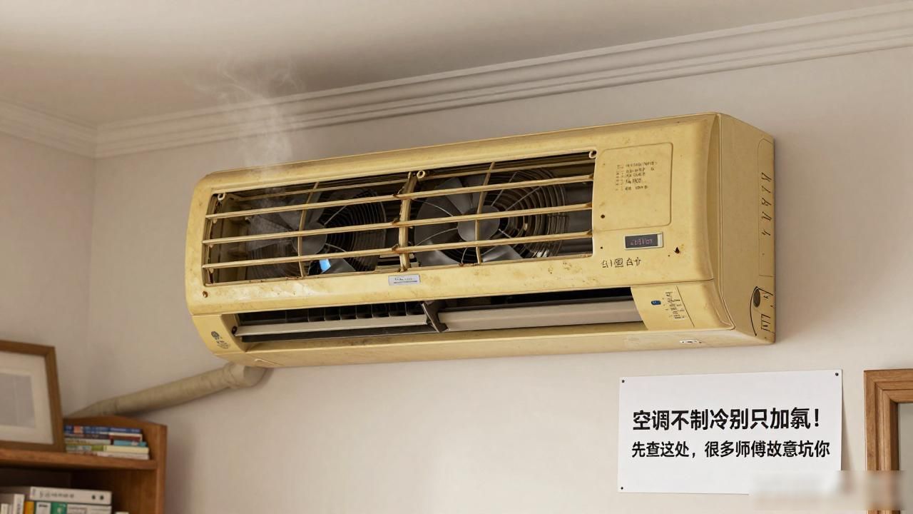 空调不制冷别只加氟!先查这处,很多师傅故意坑你(图1)