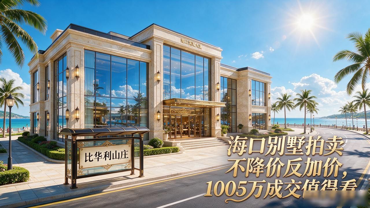 海口别墅拍卖不降价反加价,1005万成交值得看(图1)